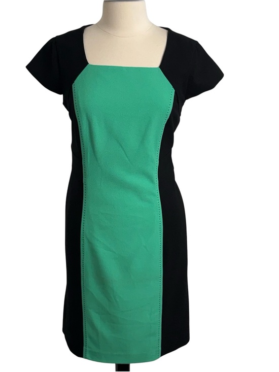 Liz Claiborne Dresses & Skirts - Liz Claiborne Cap Sleeve Tailored Square Neckline Retro Color Block Sheath Sz 18